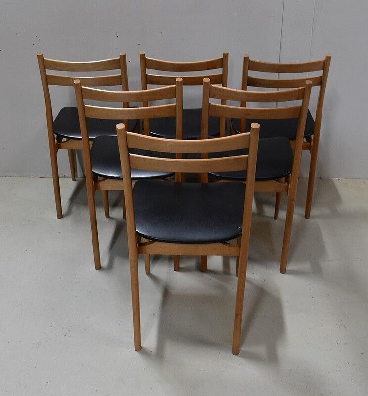 Suite of 6 chairs 1970