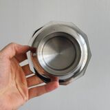 Silver-plated shell butter dish