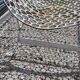 Garden bench in iron and perforated sheet metal