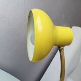 Lampe de bureau en métal jaune 1970
