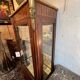 Louis XVI style display case in veneer marquetry, late 19th century