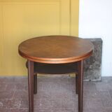 Vintage table, wooden table, two-tier table, living room table, side table.