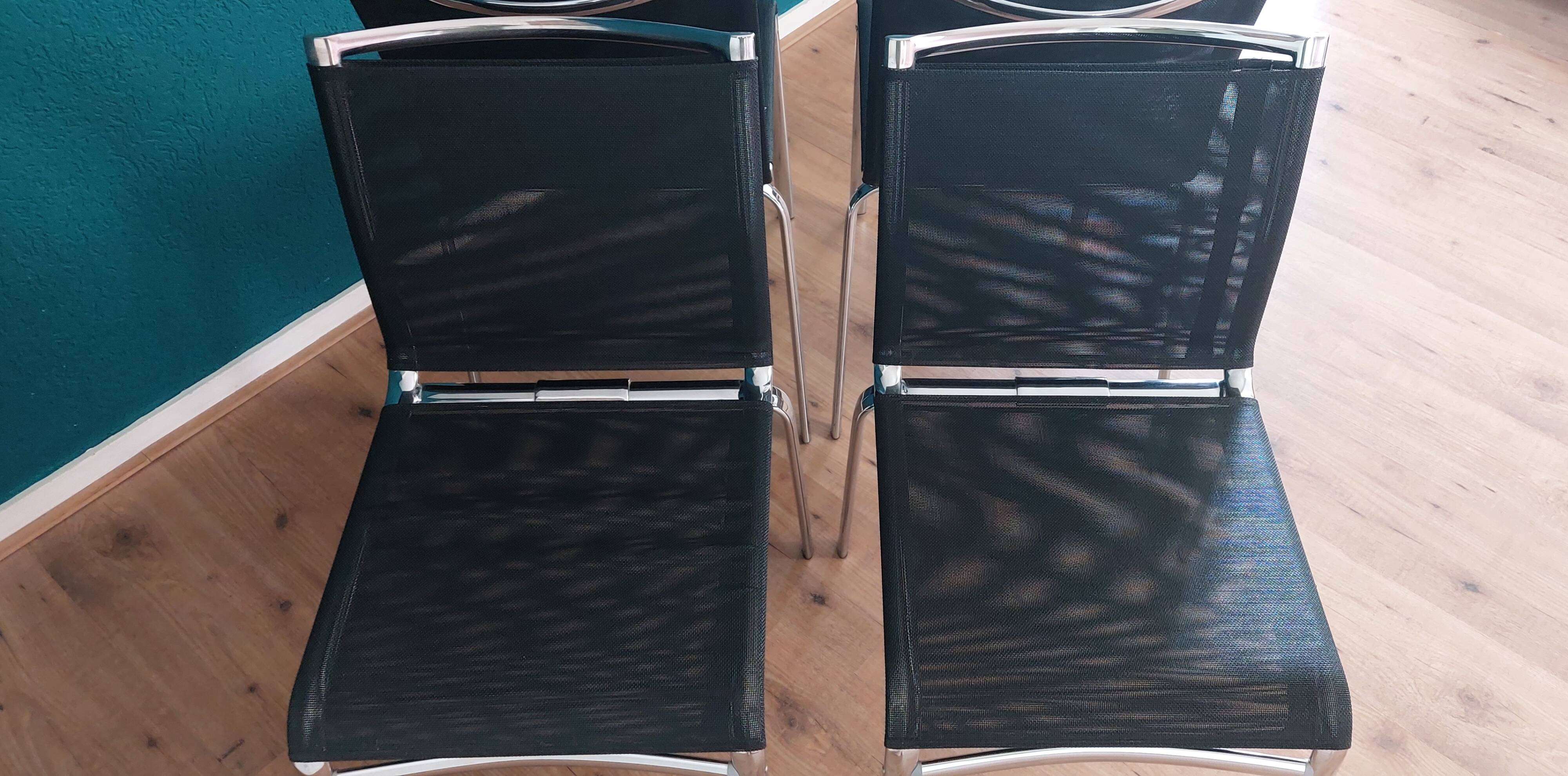 Set of 4 Net Dining Chairs by Daniele Molteni for Bontempi, 1990's