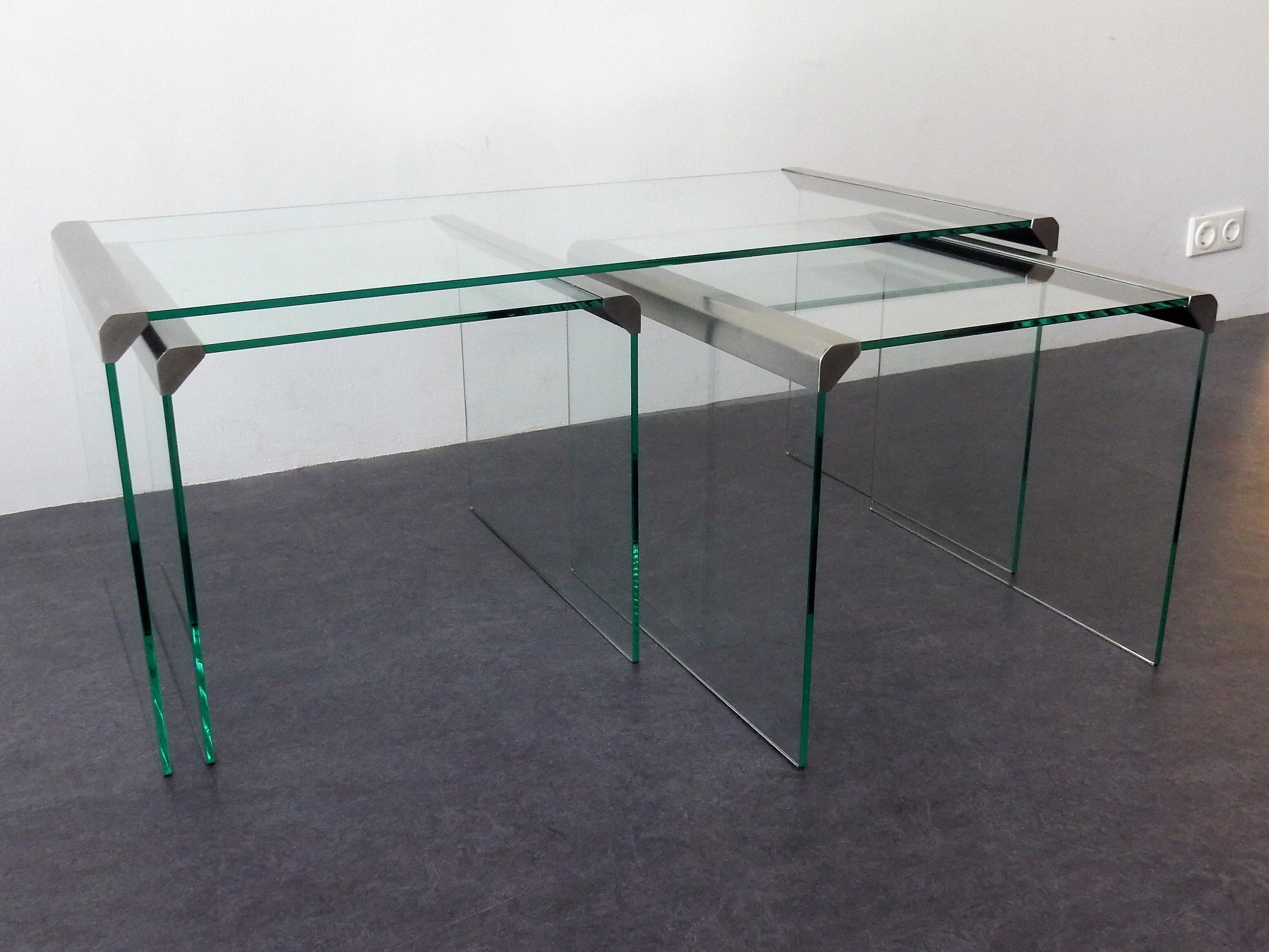 Set of three nesting tables by Pierangelo Gallotti for Gallotti & Radice, 1970s