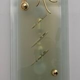 Pair of Mid-Century Modern Italian Crystal and Brass Sconces, 1970s