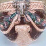 Cache pot earthenware ram head 1970
