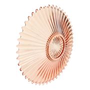 Art Deco Fruit Bowl Pink Pressed Glass Depression Glass 30cm