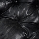 Scandinavian leather sofa by John-Bertil Häggström for Swed-Form, 1970s