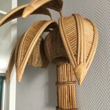 pair of rattan palm sconces