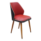 Baumann 1960/65 skaï red feet compass chair