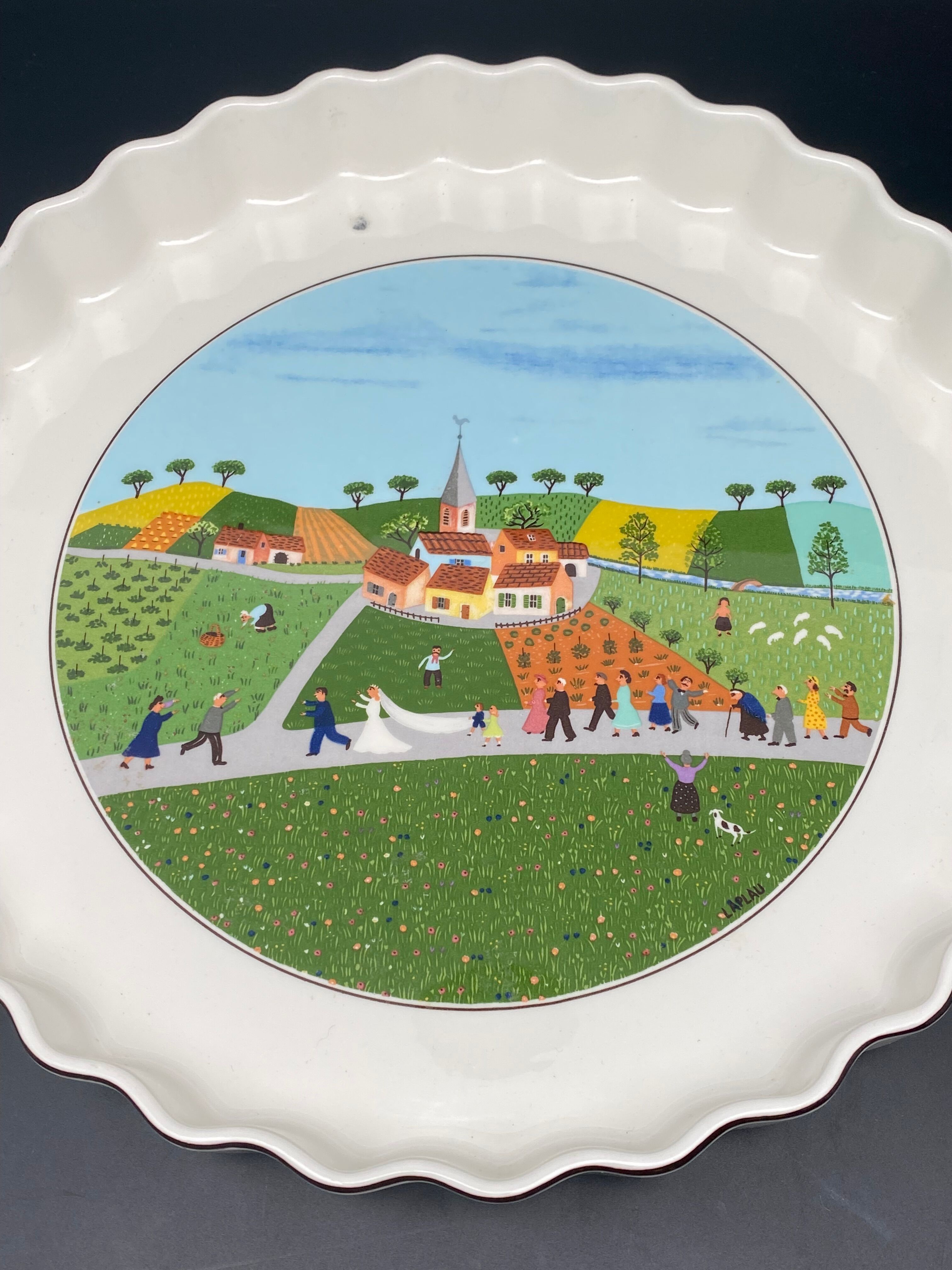 Pie dish Villeroy & Boch naïve pattern Wedding