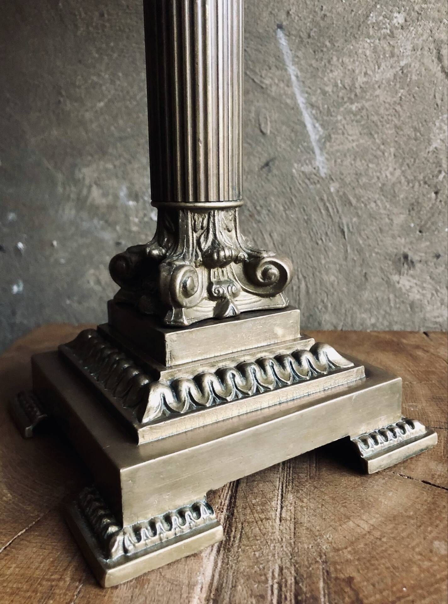 Empire style lamp - Bronze and gilded brass
