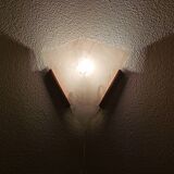 Glass wall lamp, 1980s