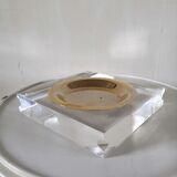 Empty cup pocket Plexiglas ashtray lucite design 70s