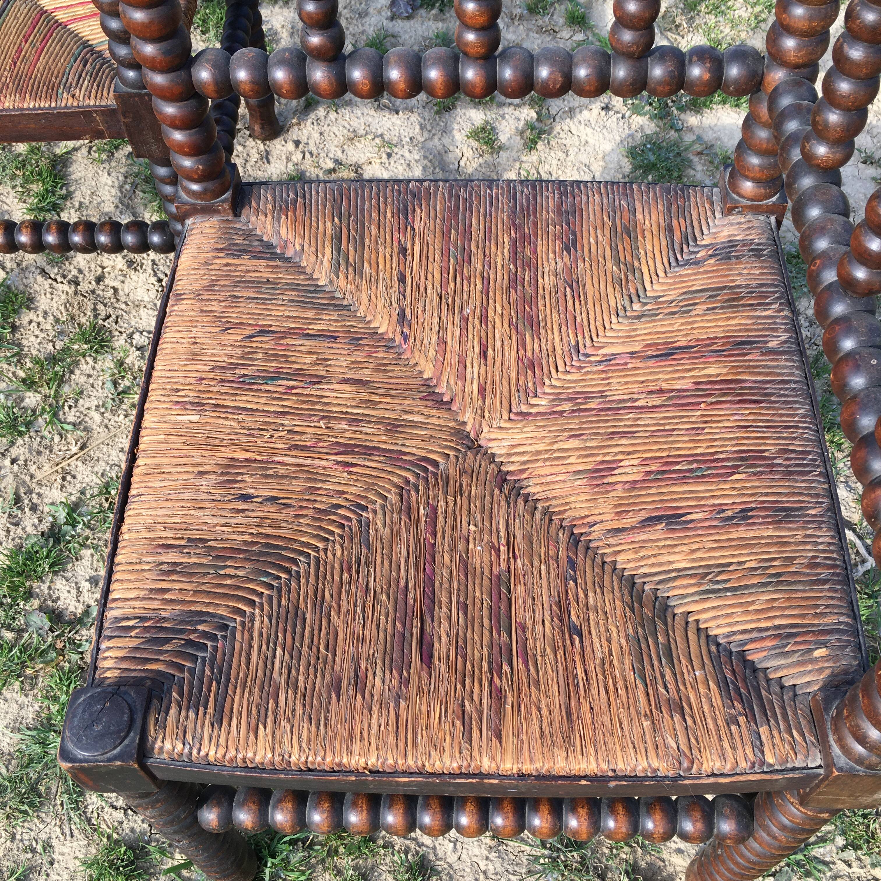 Pair of mulched corner chairs 1930