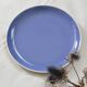 Duo of blue dessert plates, SAAR, Villeroy and Boch model, vintage