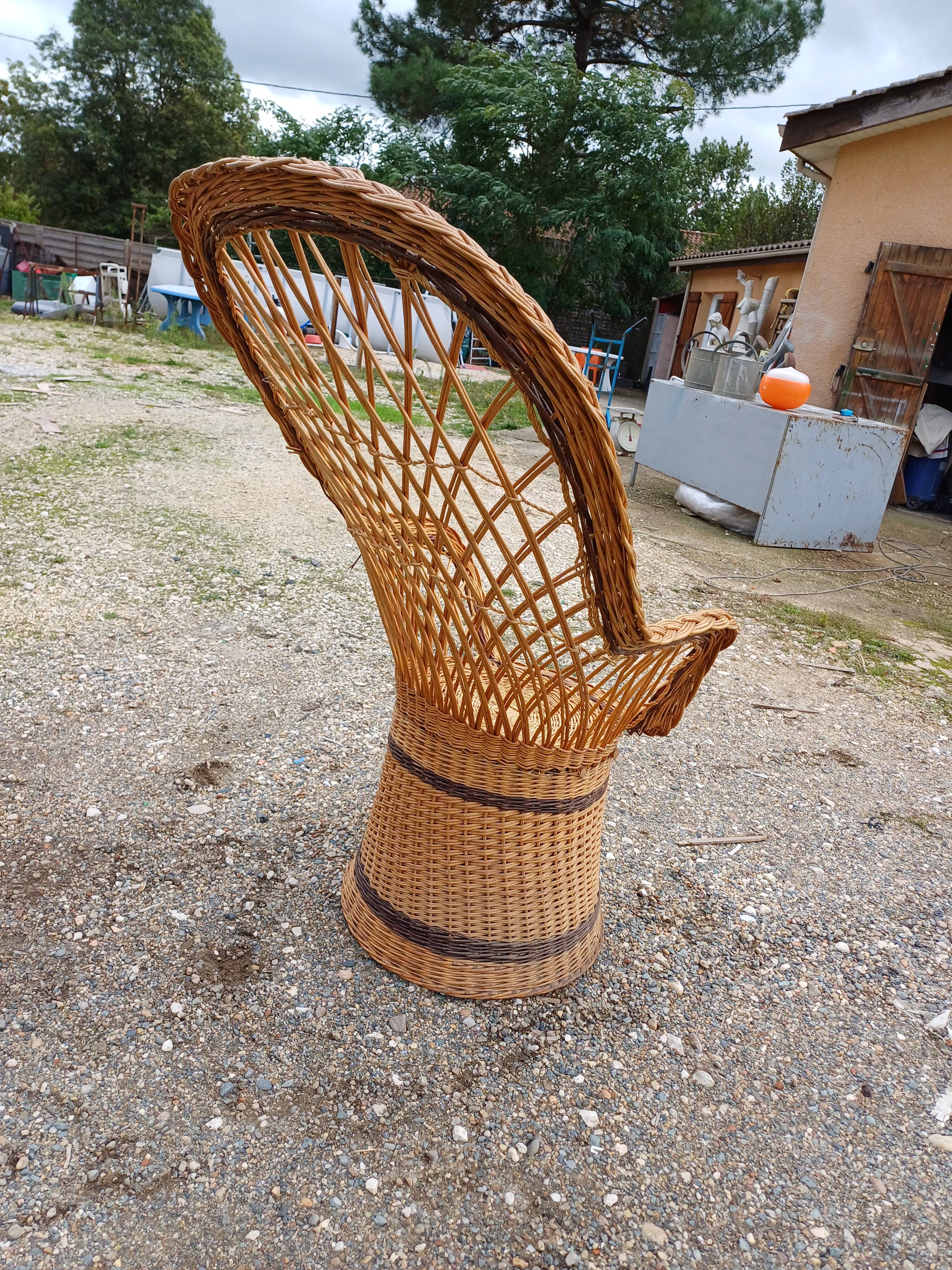 Emmanuelle wicker armchair