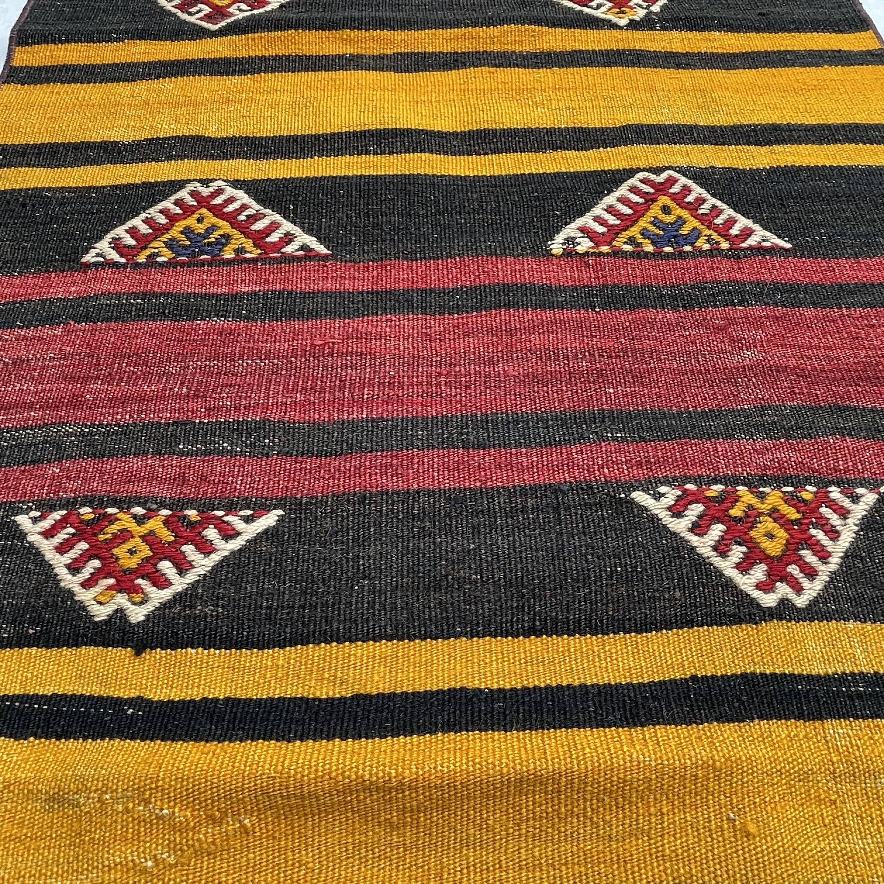 Vintage turkish kilim runner , 345 x 67 cm