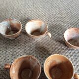 Set of 5 cups in sandstone