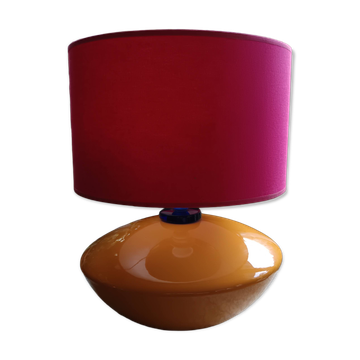 Albret lamp in colored ceramic, pebble shape, 1990