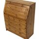 Vintage pine secretaire workstation desk, 1980s design