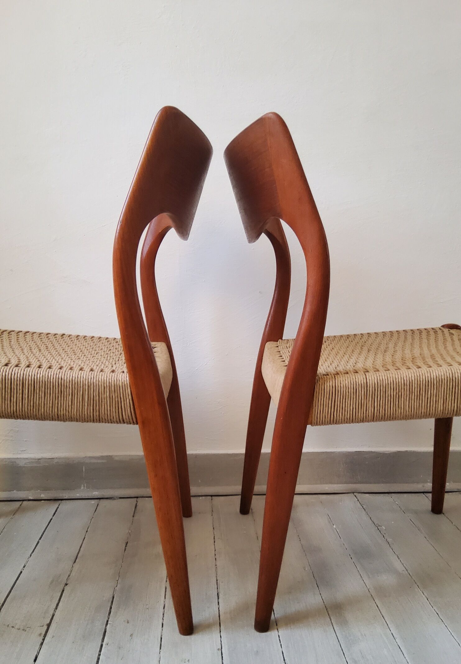 Vintage Niels Otto Møller 1950s chairs