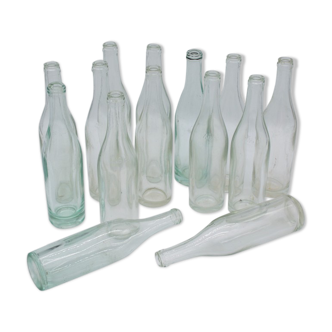 Set of fourteen Lyon glass jars 46cl 1950'
