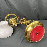 Ancienne lampe Quintet globe opaline XXème