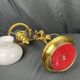 Ancienne lampe Quintet globe opaline XXème
