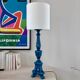 Turquoise ceramic lamp signed Pol Chambost - 1960.