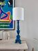 Turquoise ceramic lamp signed Pol Chambost - 1960.