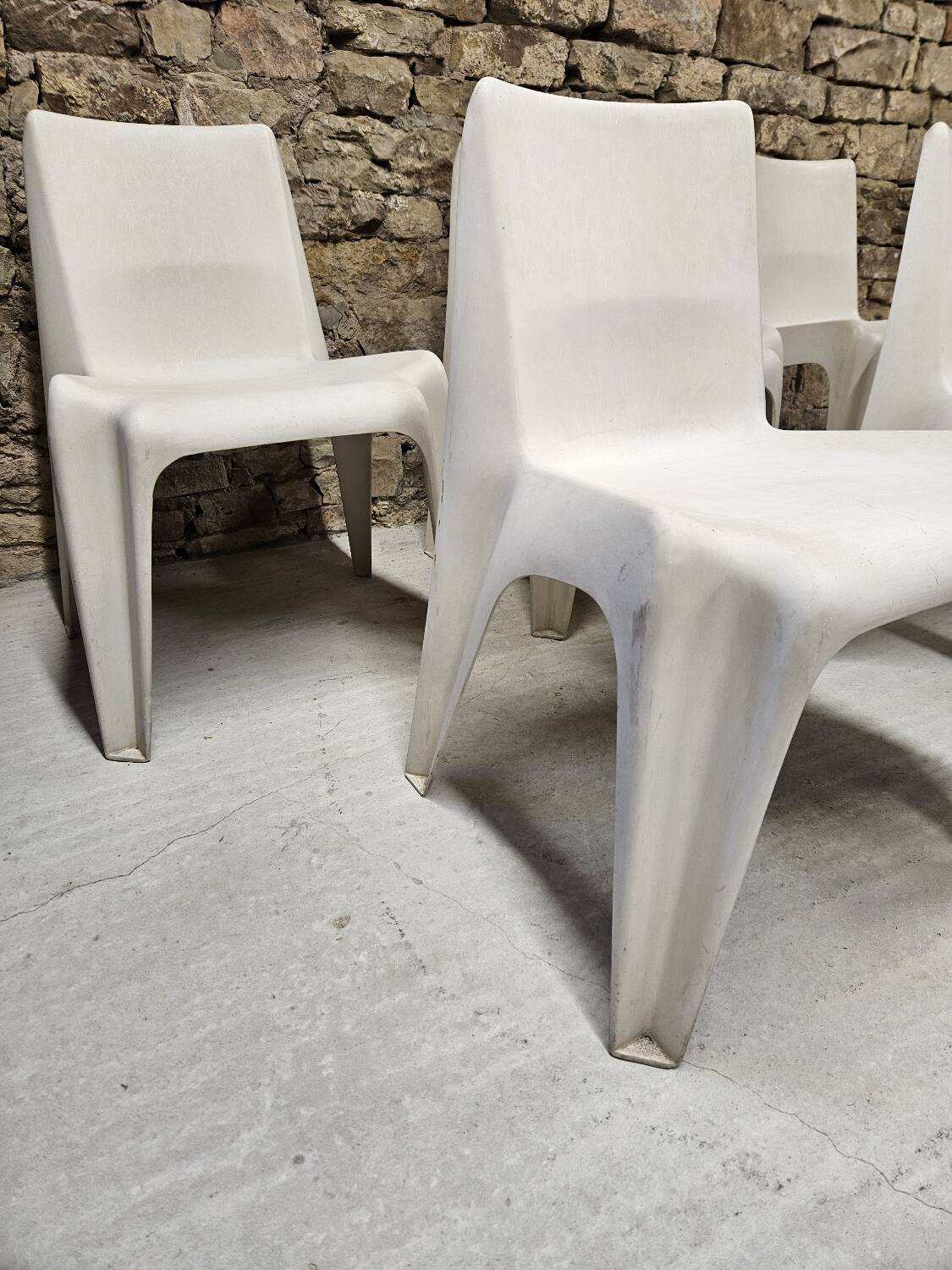 Set of 5 Helmut Bätzner chairs for Bofinger, Germany, 1960s.