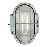 Industrial Cast Aluminium Wall Light with Milk Glass from Elektrosvit, 1970s
