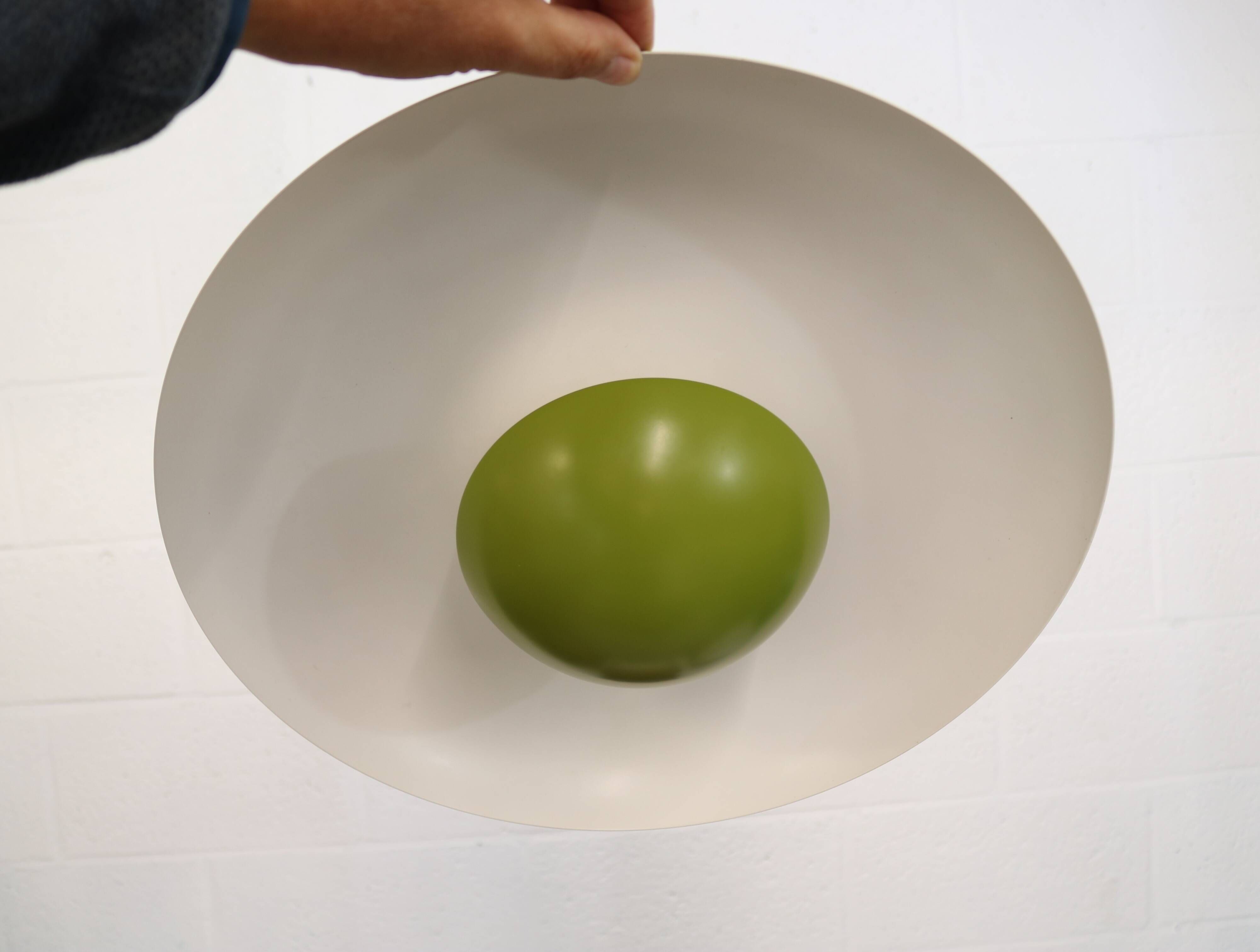 Vintage lime green Piet Hein RA-400 Pendant Lamp: Danish Modern Lighting -