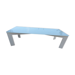 table basse en verre - blanc
