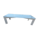 Table basse en verre et métal blanc cassé