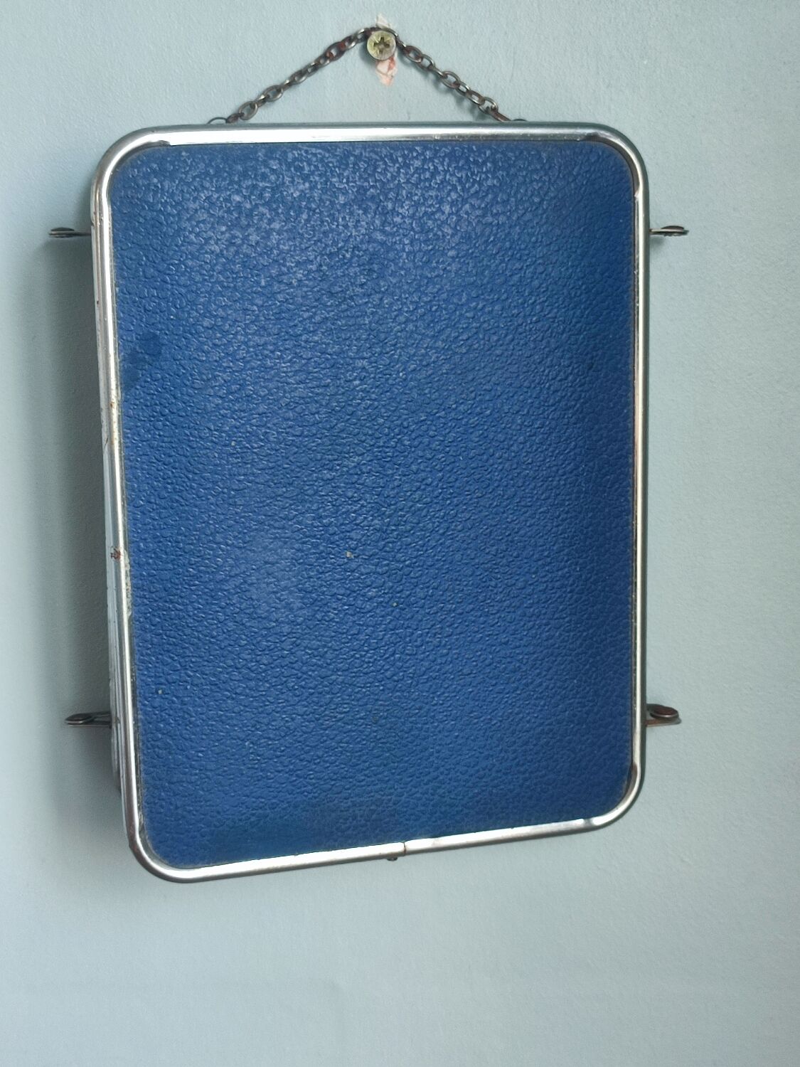 Vintage folding triptych barber mirror
