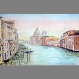 Dibujo de Venecia. Grand canal.