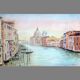 Dibujo de Venecia. Grand canal.