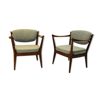 Teak Pair of the Kamin chair by Kayser & Relling, Norway 1950s