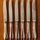 6 Christofle Cluny knives 19.5 cm for dessert, cheese, dessert, good condition