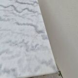 Antique marble and cast iron bistro restaurant table
