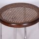 Bauhaus Stool in Chrome & Rattan attributed to Robert Slezák, Czech, 1930s