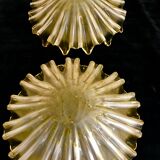 Mazzega gold amber pair of wall light