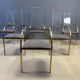 Plexiglass and brass dining chairs by Belgochrom, set of 6 - 1970s