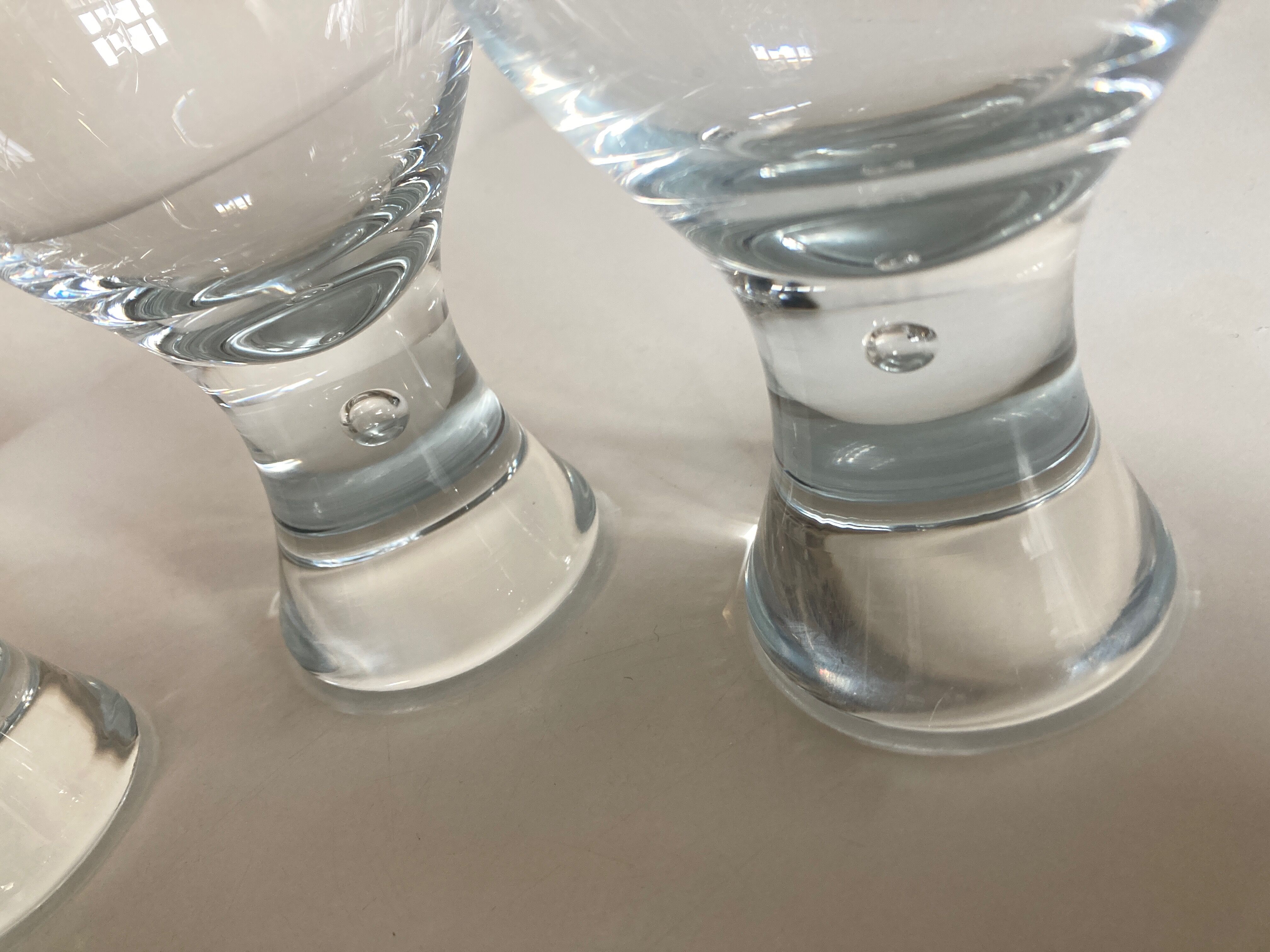 Set of 4 glasses Rondo by Kosta Boda Sweden 1970