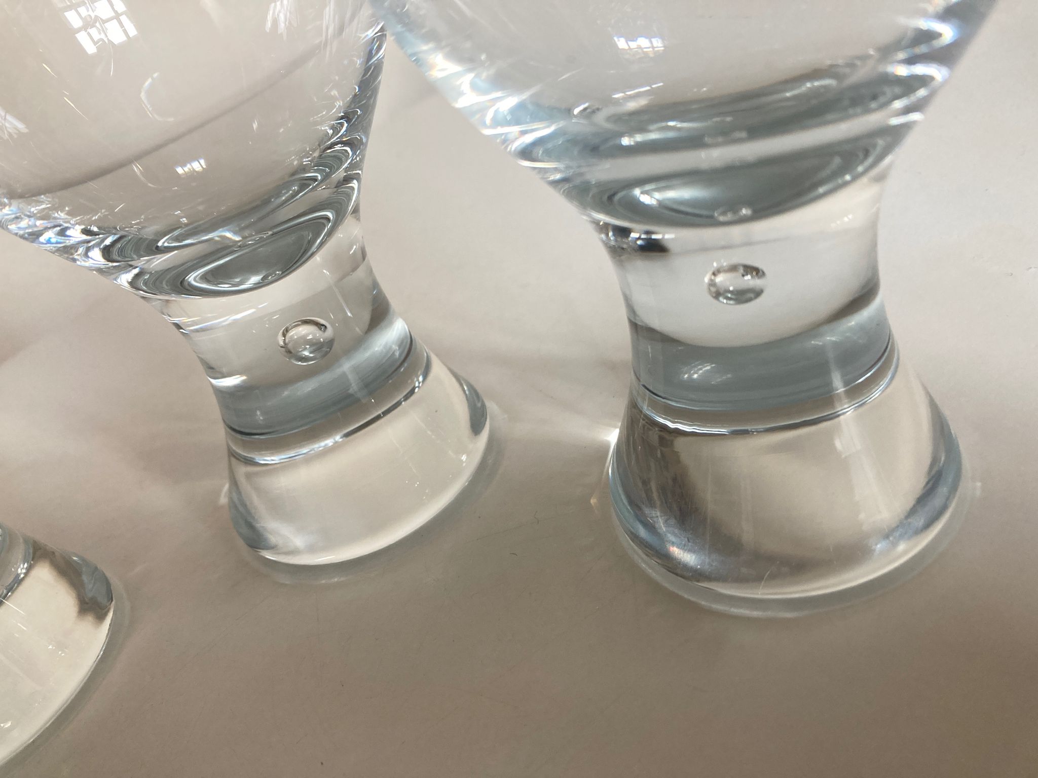 Set of 4 glasses Rondo by Kosta Boda Sweden 1970