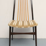 1950s set of 4 chairs, bicolor design