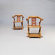 70s handmade wood carved throne chair