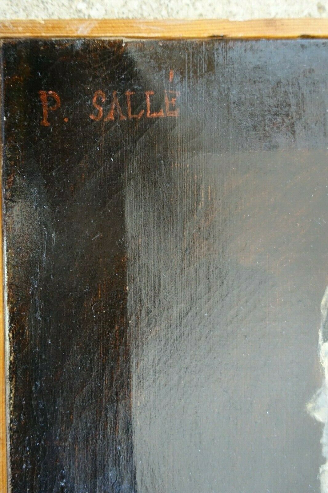 Oil on canvas 19th century portrait of a woman p.salle